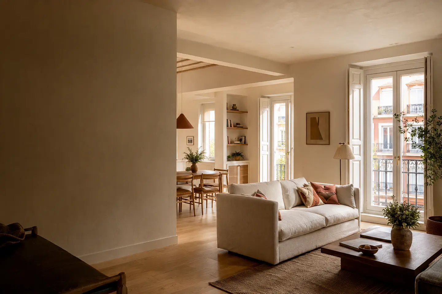 Vivienda reformada con salón y comedor de referencia